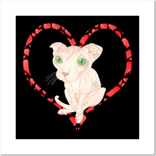 UKRANIAN LEVKOY CAT HEART Posters and Art